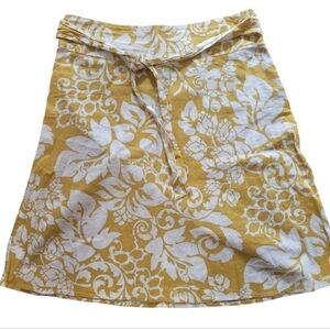 H&M yellow Floral Mini patterned skirt Boho